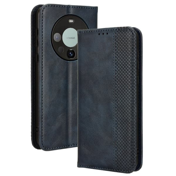 Bofink Vintage läder Huawei Mate 60 Pro fodral - Blå Blå
