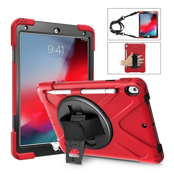 iPad Air (2019) 360 X-muotoinen yhdistelmäkotelo - Punainen Red