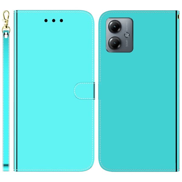 Mirror Motorola Moto G14 4g Flip Etui - Grøn Green