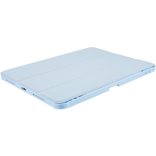 iPad Pro 12.9 (2018) / (2020) / (2021) / (2022) Drop Resistant Tri-fold stander etui Vegansk Læder and Flexible and Acrylic Tablet Slim Case stødsikke Blue