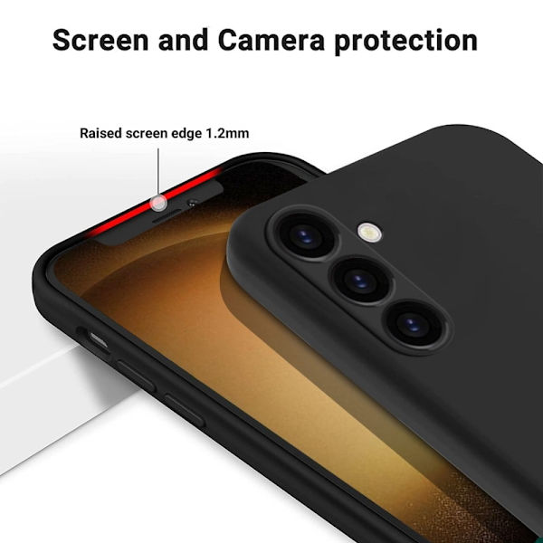 Matte Liquid Samsung Galaxy S24 FE silikone cover - Sort Black