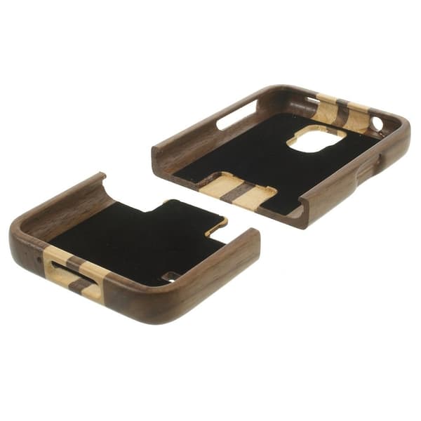 Natural (Striper) Samsung Galaxy S5 Ekte Wood Deksel Brown