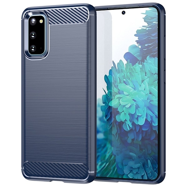 Carbon Flex Samsung Galaxy S20 skal - Blå Blå