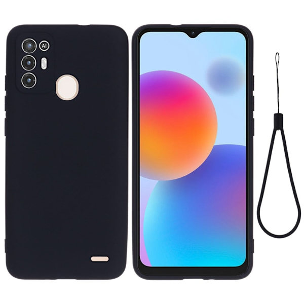 Matte Liquid silikone cover til ZTE Blade A52 - Sort Black