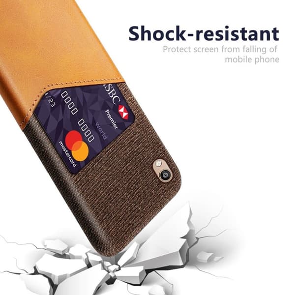 Bofink Huawei Y5 2019 skal med korthållare - Orange Orange