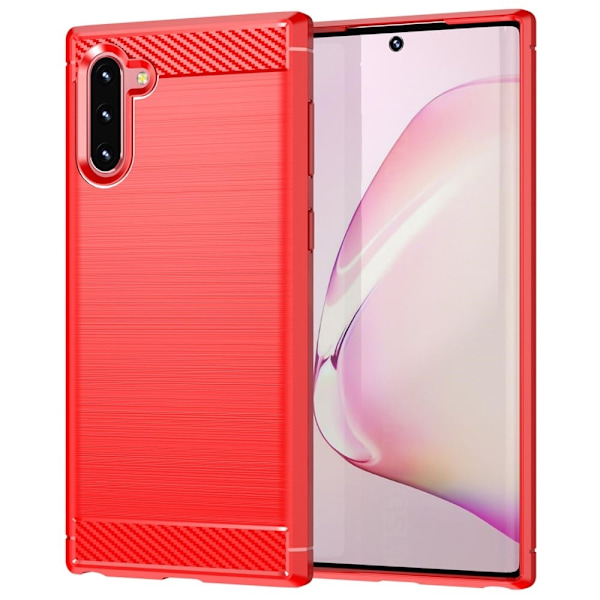 Carbon Flex Suojakotelo Samsung Galaxy Note 10 - Punainen Red