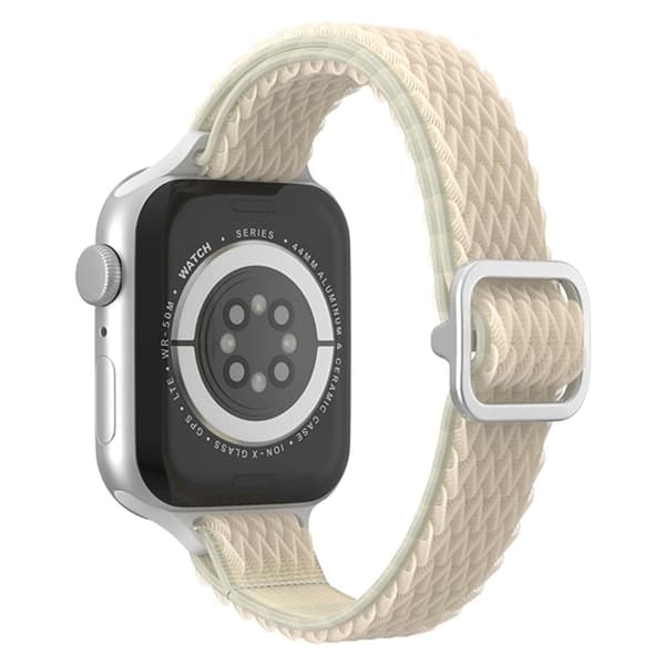Apple Watch (41 mm) klockarmband i nylon med vågform - Beige Brun