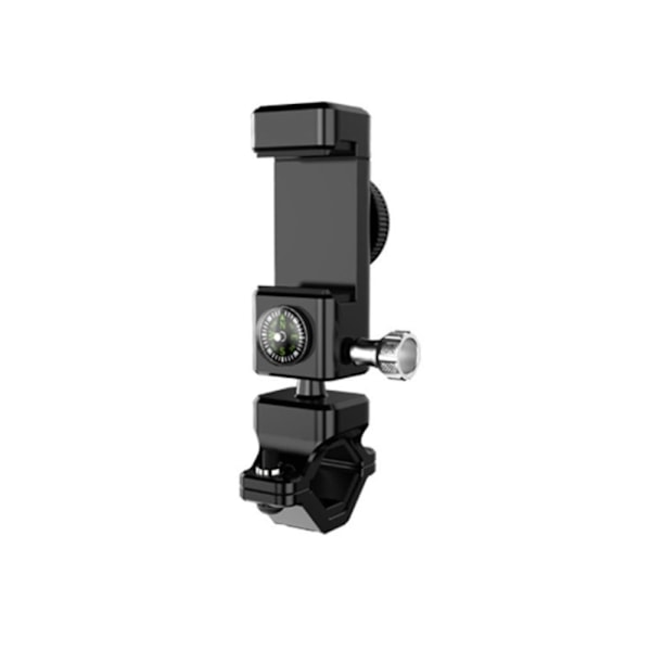 Universal cykeltelefonholder med kompas - Sort Black