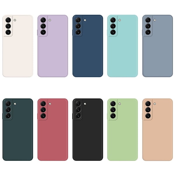 Avfasat gummerat droppskydd för Samsung Galaxy S22 Plus - Beige Brun