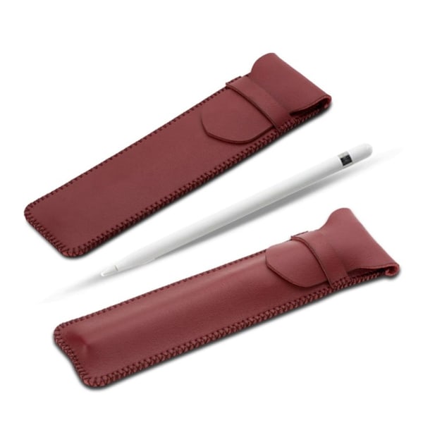 SOYAN Apple Pencil -nahkakotelo - Sileä Rakenne / Punainen Red