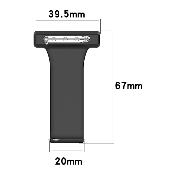 20 mm universalarmband i silikon för klockupphängning med stift - Mörkblå Blå