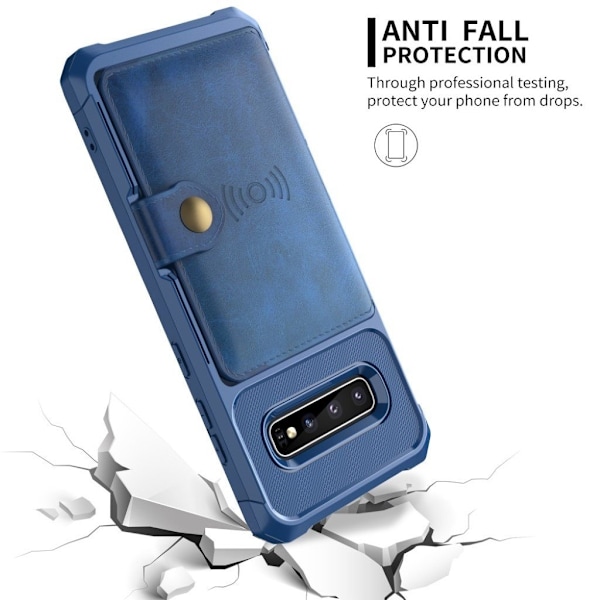 Samsung Galaxy S10 Plånboksfodral - Blå Blå