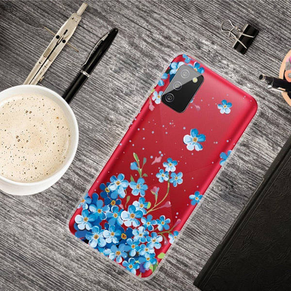 Deco Samsung Galaxy A02s Etui - Blå blomst Blue