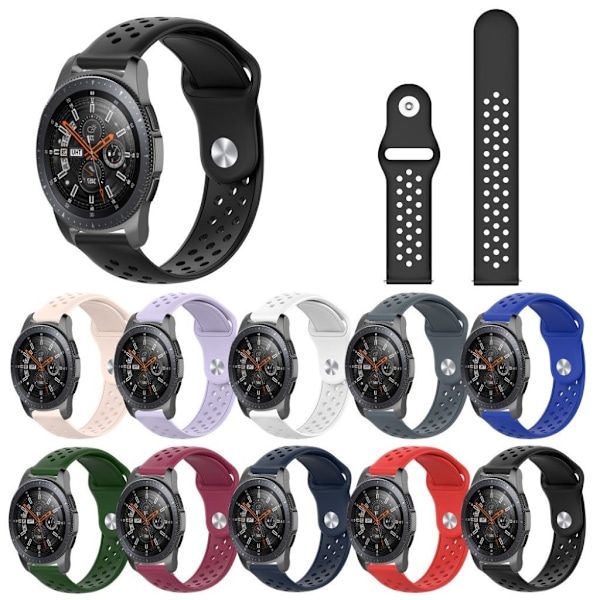 22mm Samsung Galaxy Watch (46mm) silikone Urrem - Sort Black