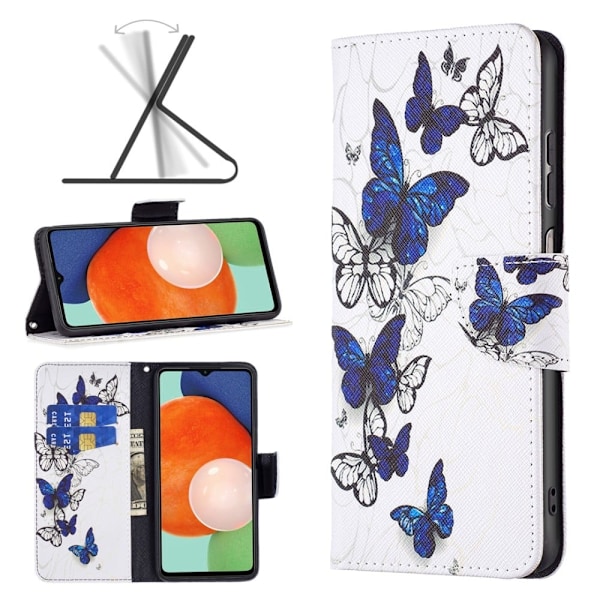 Wonderland Samsung Galaxy A13 4G Läppäkotelo - Butterflies Multicolor