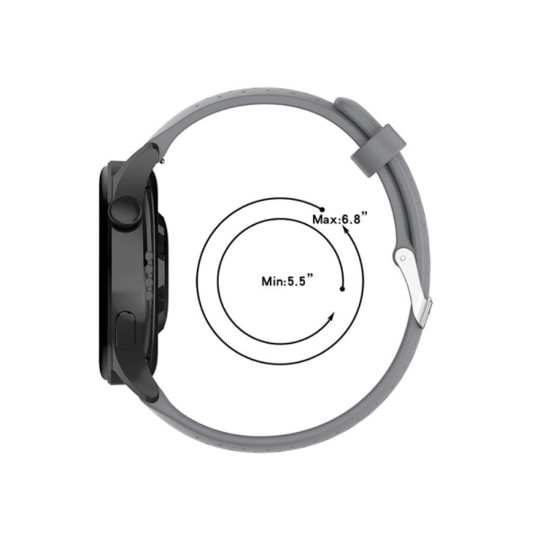 Polar Grit X / Vantage M / M2 andningsbart klockarmband i silikon - Grå Silvergrå