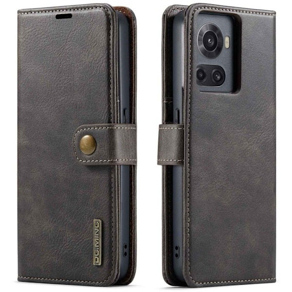 DG.Ming OnePlus 10r / Ace 2-in-1 Lompakko Suojakotelo - Harmaa Silver grey