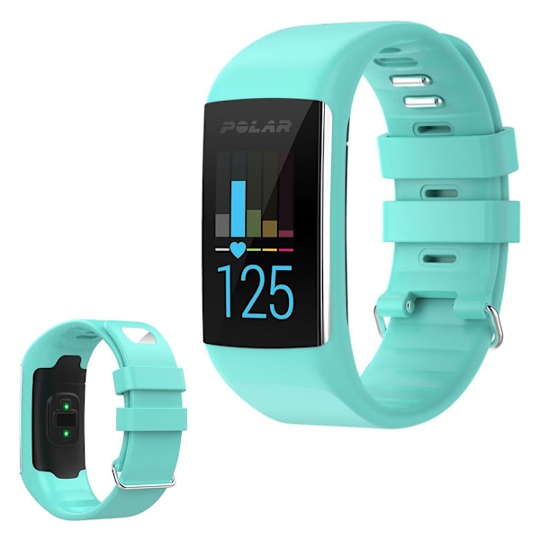 Polar A370 / A360 unik silikone urrem - Cyan Green