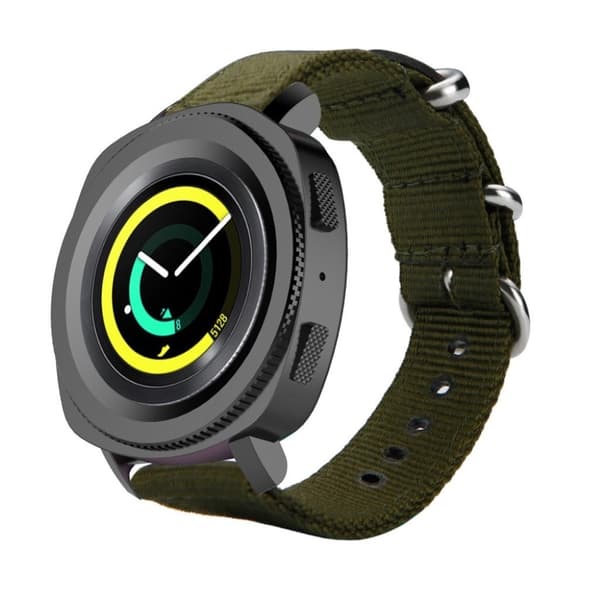 Samsung Gear Sport simpel nylon Urrem - Militærgrøn Green