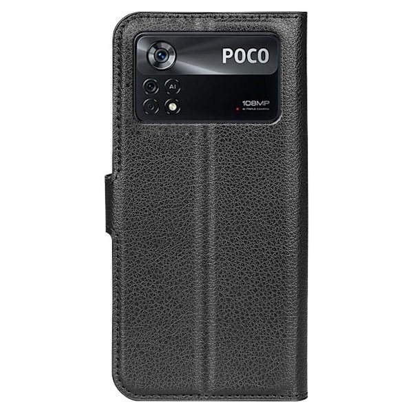 Classic Xiaomi Poco X4 Pro 5G flip kuoret - Musta Black