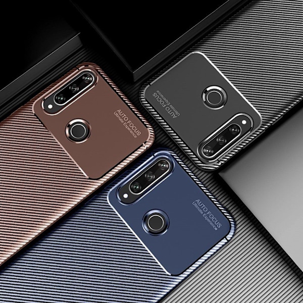 Carbon Shield Huawei Y6p Cover - Blå Blue