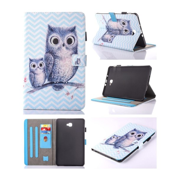 Samsung Galaxy Tab A 10.1 (2016) kortfack fodral - Ugglor multifärg