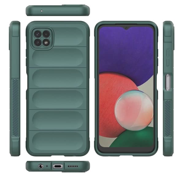 Blødt grebsformet cover til Samsung Galaxy A22 5G - Grøn Green