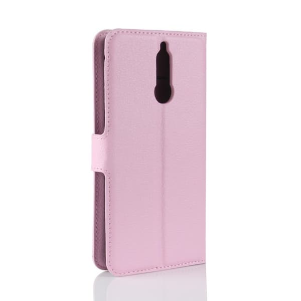 Huawei Mate 10 Lite Etui laget av kunstlær og silikon - Lys rosa Pink
