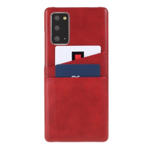 Dual Card Etui Samsung Galaxy Note 20 - Rød Red