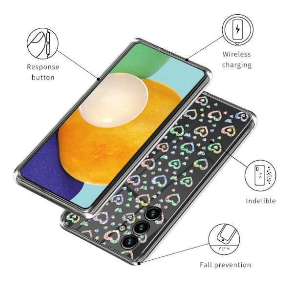Deco Samsung Galaxy A34 5G Etui - Love Hjerte Multicolor