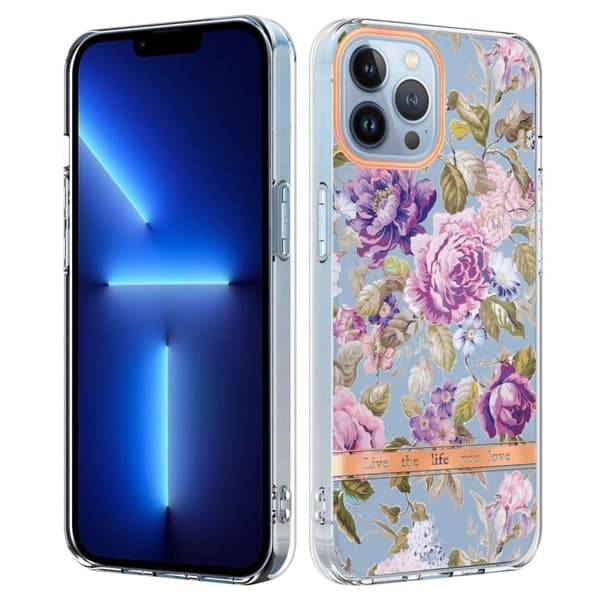 Super Slim And Durable Softcover For iPhone 14 Pro Max - Hc006 Violetti Peony Purple