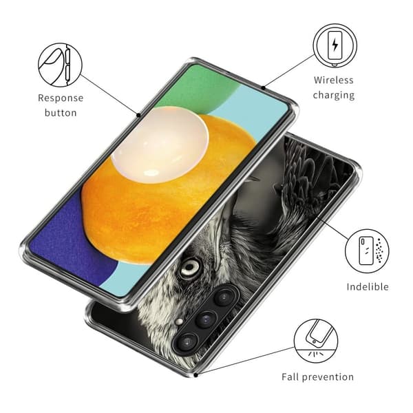 Deco Samsung Galaxy A25 kotelot - Kotka Silver grey