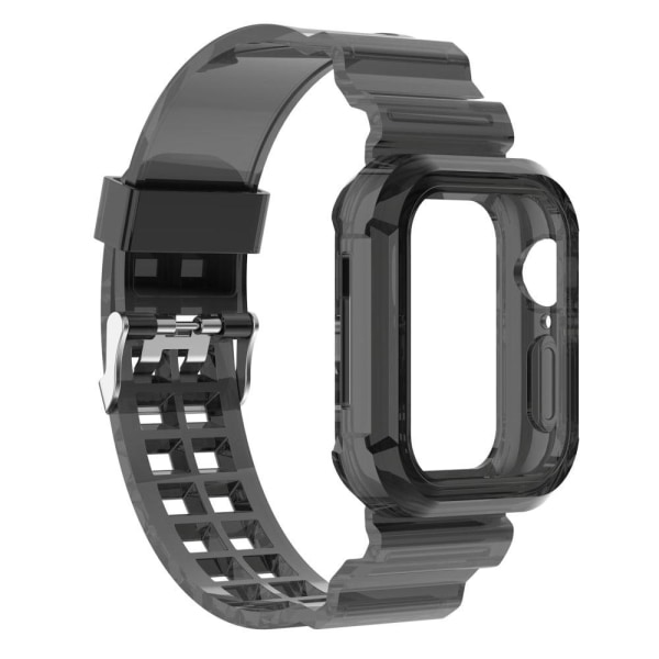 Apple Watch Series 8 (41mm) clear silicone watch strap with cove Black