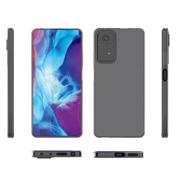 Erittäin ohut läpinäkyvä kotelo Xiaomi Redmi Note 11 Pro 5G / Note 11 Pro -puhelimelle Transparent