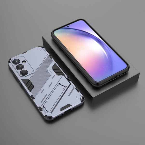 Stötsäkert Samsung Galaxy A35 skal med modernt utseende - Mörkblå Blå