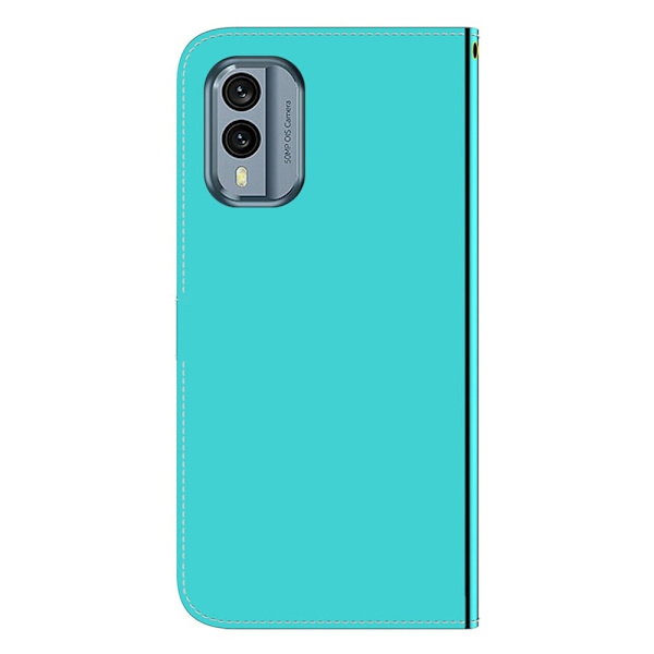 Mirror Nokia X30 Flip Etui - Cyan Green