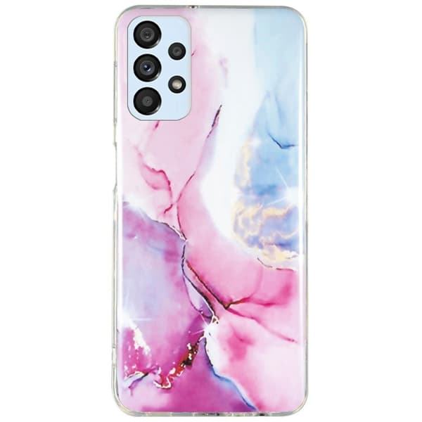 Marble Samsung Galaxy A53 5G Etui - Rosa / Blå Multicolor