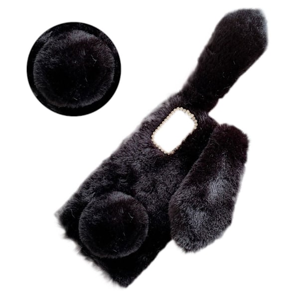 Fluffy Rabbit Samsung Galaxy Note 20 skal - Svart Svart
