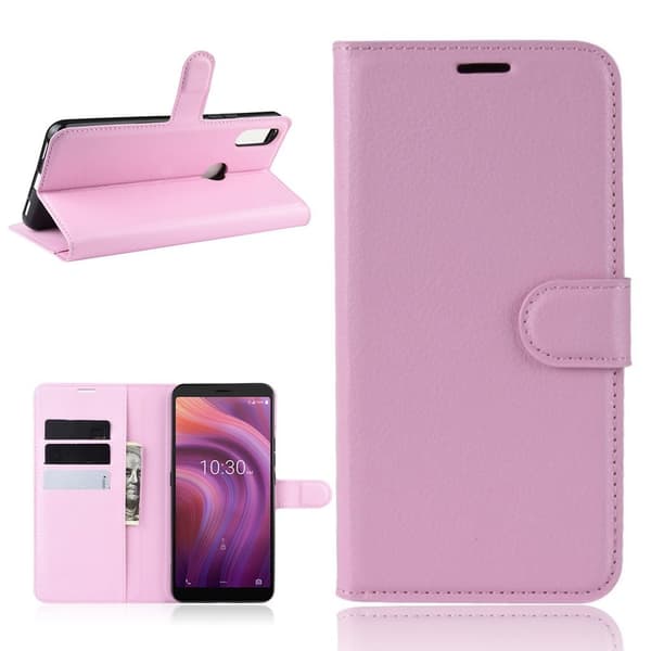 Classic Alcatel 3v (2019) flip etui - Rosa Pink