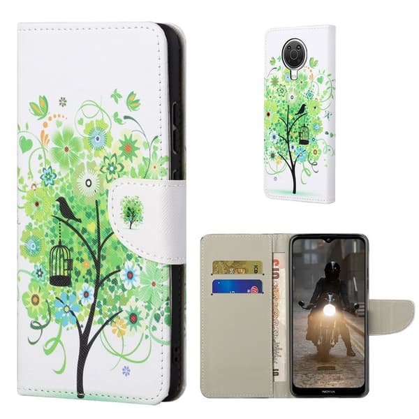 Wonderland Nokia G20 / G10 Läppäkotelo - Vihreä Puu Green