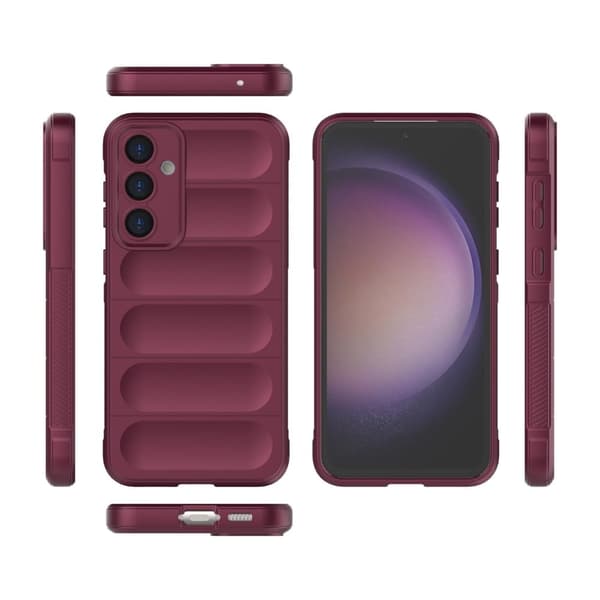 Deksel med mykt grep for Samsung Galaxy S23 FE - Vinrød Red