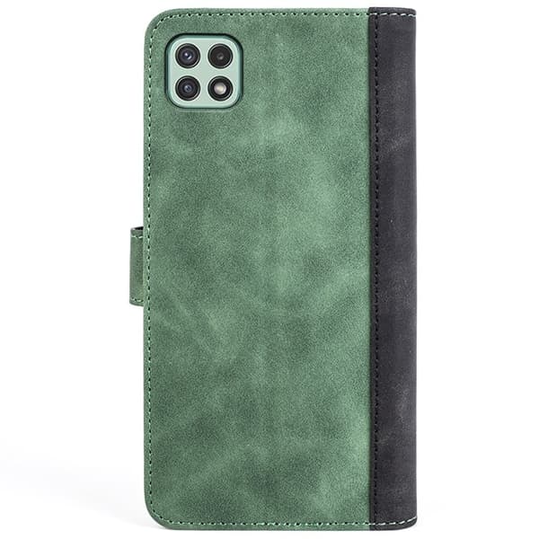 Tofarget lærdeksel for Samsung Galaxy A22 5G - Grønn Green