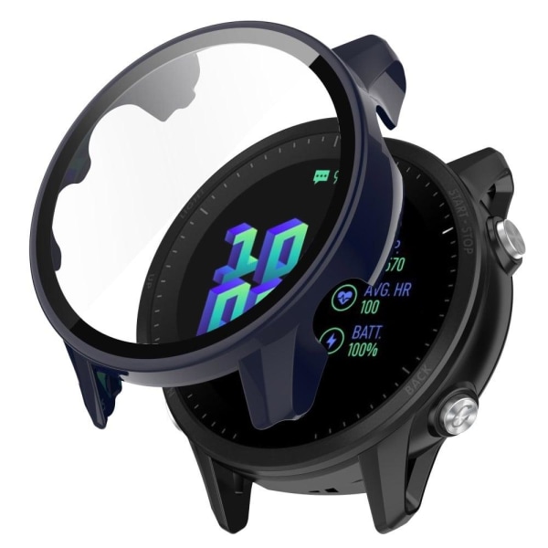 Garmin Forerunner 955 protective cover with tempered glass - Ink Blue