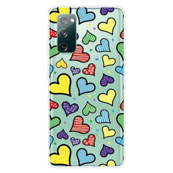 Deco Samsung Galaxy S20 Fe 5g / S20 Fe Etui - Farverig Love Hjerter Multicolor