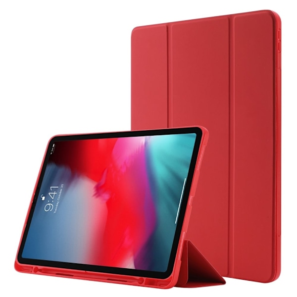 iPad Pro 12.9 (2022) / (2021) / (2020) kolminkertainen nahkakotelo - Punainen Red