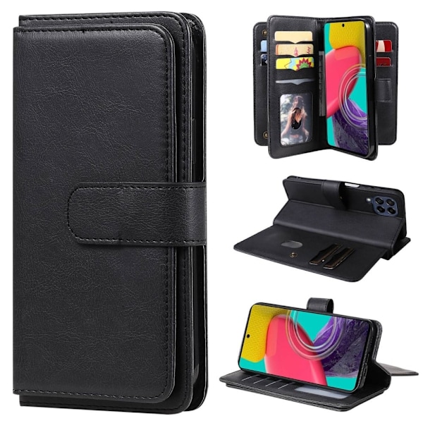 10-slot Pung Etui til Samsung Galaxy M53 5g - Sort Black
