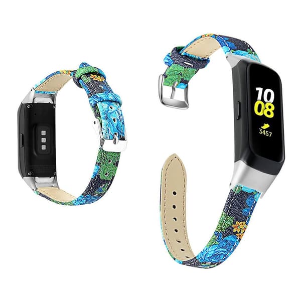 Samsung Galaxy Fit urrem i ægte læder - Blå Rose Blue