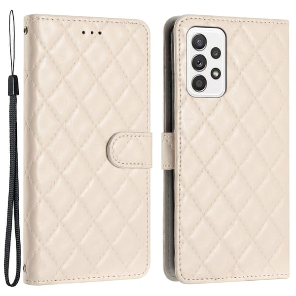 Funktionelt Samsung Galaxy A23 5G / Samsung Galaxy A23 rombe etui med pung White