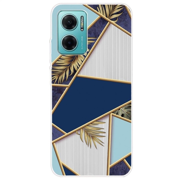 Marmormotiv Xiaomi Redmi Note 11E skal - Fragment Av Färg Och Vinranka multifärg