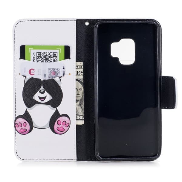 Samsung Galaxy S9 eleganttinen suojakotelo - Hassu panda Multicolor